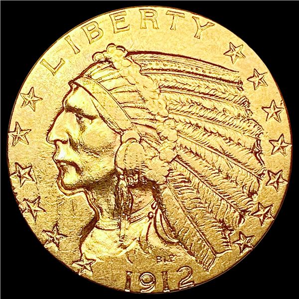 1912 $5 Gold Half Eagle CLOSELY UNCIRCULATED