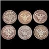 Image 2 : [6]1906-1913 Barber Half Dollar NICELY CIRCULATED