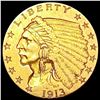 Image 1 : 1913 $2.50 Gold Quarter Eagle CLOSELY UNCIRCULATED