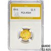 Image 1 : 1915 $2.50 Gold Quarter Eagle PGA MS64