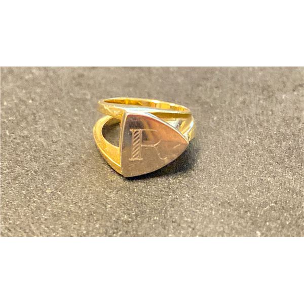 18K MENS PINKY SIGNET RING (10.3G)