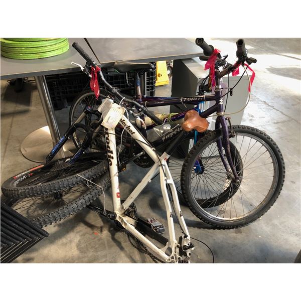 ENVO D35 E-BIKE (NO FRONT TIRE/NO KEY/NO CHARGER), HARO STUNT BIKE AND SUPERCYCLE STORM