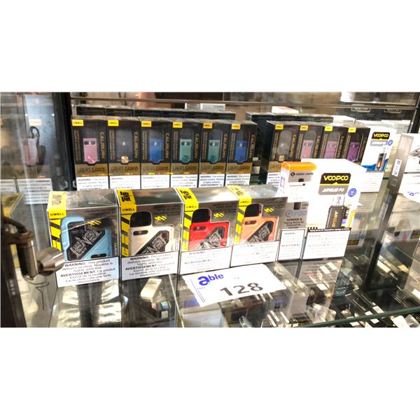 4 UWELL CALIBURN GK3 TENNET VAPING DEVICE KITS, SONDER Q-BLACK AND VOOPOO ARGUS P2 VAPES *IN BOX*
