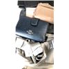 Image 2 : MISC WALLET AND BAG INCL BURBERRY, LULU LEMON, COACH, YVES SAINT LAURENT, LEATHERS USA,
