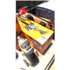 Image 2 : RIDGID CORDLESS TOOLS INCLUDING 3 DRIVERS, ANGLE GRINDER, STAPLER KIT AND ASSORTED BITS