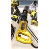Image 2 : ASSORTED DEWALT CORDLESS AND ELECTRIC DRIVERS, RECIPROCATING SAW, GRINDER AND MISC BITS