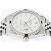 Image 3 : Rolex 36MM Stainless Steel Gray Diamond & White Gold Ruby Datejust Wristwatch