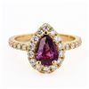 Image 2 : 1.60 ctw Purple Pink Sapphire and 0.70 ctw Diamond 14K Yellow Gold Ring (GIA CER