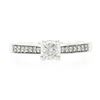 Image 4 : 10k White Gold 0.30 ctw Illusion Set Diamond Solitaire w/ Accents Promise Ring