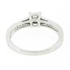 Image 6 : 10k White Gold 0.30 ctw Illusion Set Diamond Solitaire w/ Accents Promise Ring