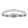 Image 1 : 2.99 ctw Sapphire and 0.61 ctw Diamond Silver Bracelet