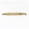 Image 3 : Antique Art Nouveau 14k Yellow Gold Peridot Seed Pearl Open Work Bar Pin Brooch