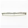 Image 6 : Antique Art Deco 14k White Gold European Diamond Open Filigree Bow Pin Brooch