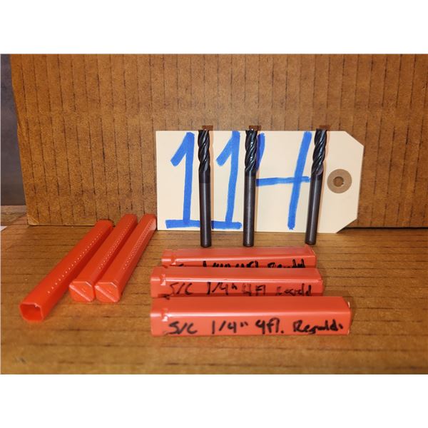Solid Carbide End Mill 1/4" 4fl. Regrinded Tip