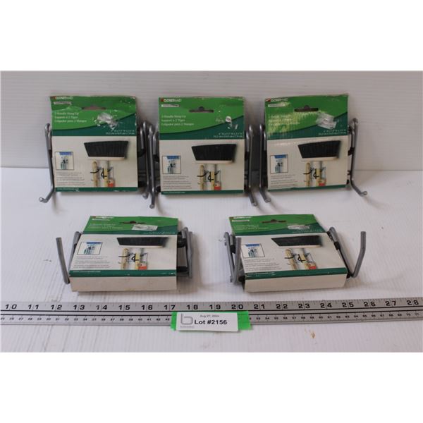 (5) Wall Hangers Set for Broom/Mop - NIB