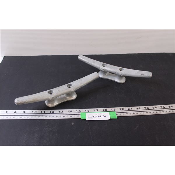 (2) Galvanized 10" Boat Cleats