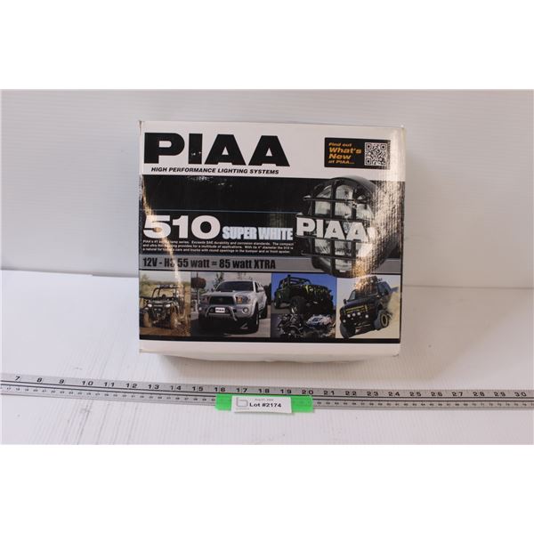 PIAA 510 Super White, 4" Diameter 55-88 Wat Bulbs - Consigner States New in Box