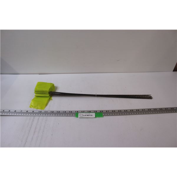 (24) Lime Green Reflector Flags - 21" Tall