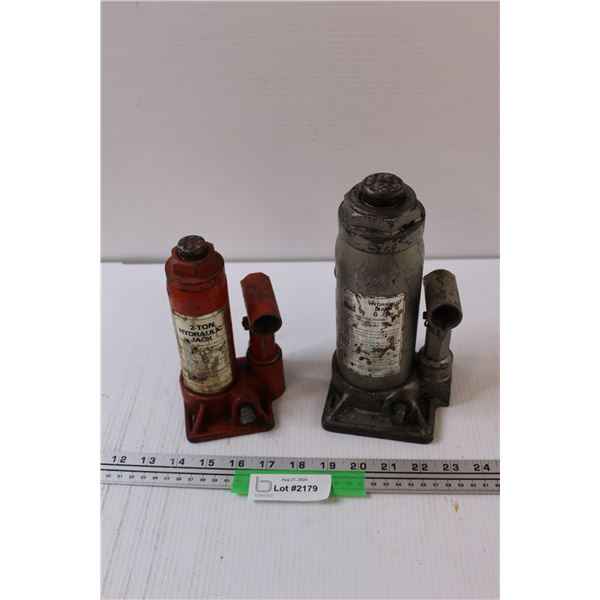 (2) Hydraulic Bottle Jacks (6 Ton & 2 Ton)