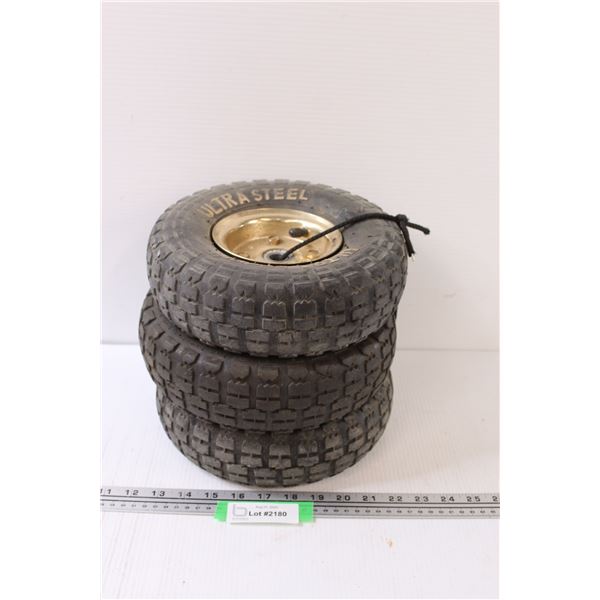 (3) Dolly Pneumatic Wheels 10" (5" Radius)