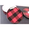 Image 2 : Pottery Barn Buffalo Plaid 8" Plates in Box - Appears New in Box