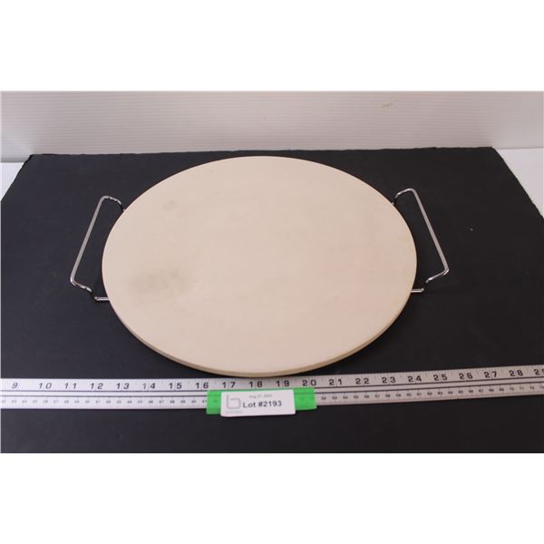 Pizza Baking Stone - 15" Diameter w/Rack