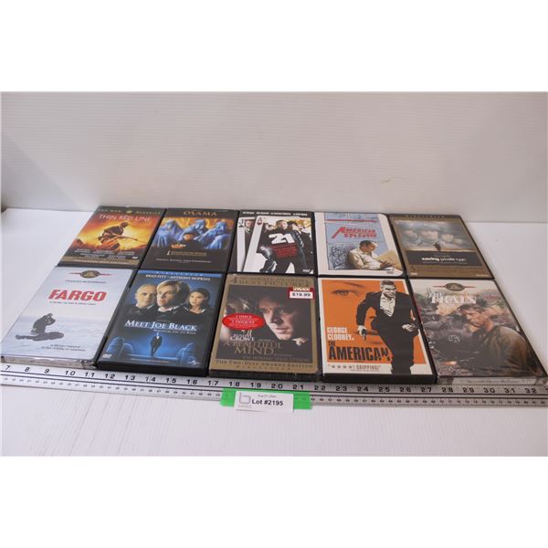 (10) DVDS: The Thin Red Line, Fargo, 21, The American, Saving Private Ryan, Misc.