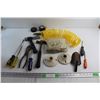 Image 1 : Yellow Hose, Assorted Hammers and Screwdrivers and Assorted Items