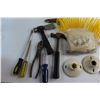 Image 3 : Yellow Hose, Assorted Hammers and Screwdrivers and Assorted Items