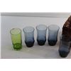 Image 2 : (5) Assorted Glasses and Woven Basket