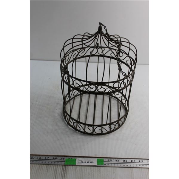 Decorative Wire Bird Cage - 14" Tall