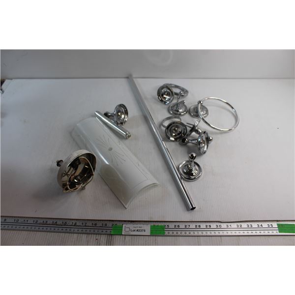 Taymor Paper and Towel Holder Set and Wall Light Fixture