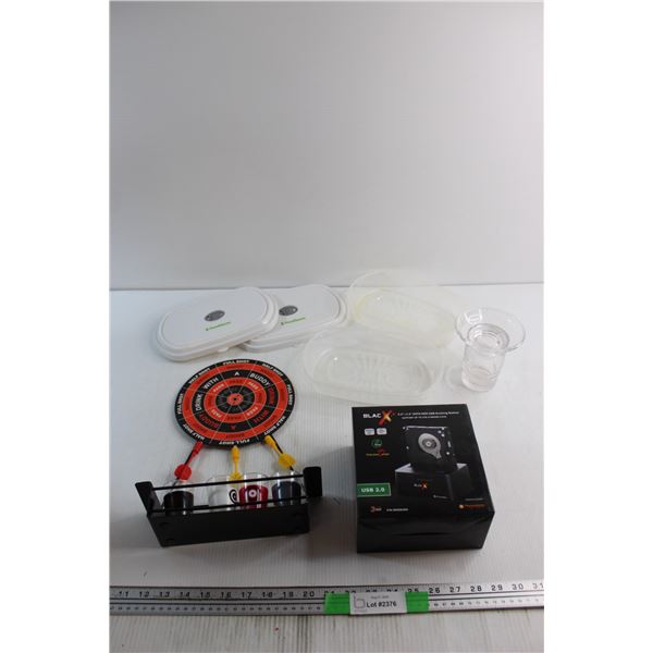 Drink a Shot Game, (2) FoodSaver Containers, Glass and BlacX Sata HDD USB Docking System