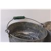 Image 2 : (2) Galvanized Antique Buckets (10" x 12") & Stove Shovel (Handle Broken)