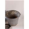 Image 4 : (2) Galvanized Antique Buckets (10" x 12") & Stove Shovel (Handle Broken)