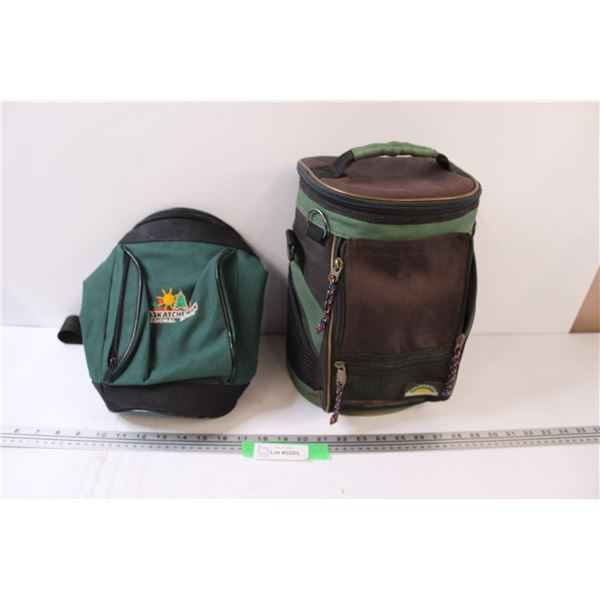 (2) Green Lunch Bags w/ Water Jug