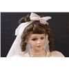 Image 2 : Porcelain Bride Doll w/Stand - 23" Tall