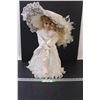 Image 1 : Porcelain Southern Bell Doll w/Stand - 16" Tall