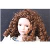Image 2 : Porcelain Victorian Era Doll w/ Stand - 20" Tall