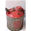 Image 2 : Antique Red Gasoline Jug & Galvanized Oil Can