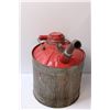 Image 3 : Antique Red Gasoline Jug & Galvanized Oil Can
