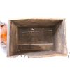 Image 6 : Antique Wooden Crate w/Brown Juice Jug, Enamel Medical Cup & Glass Bottle