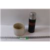 Image 1 : Vintage Thermos & Planter Crock - 6" x 5"