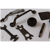 Image 3 : Antique Hand Tools: Various Wrenches, Punch, Bull Horn Clamp, Stove Lid Handle, Misc.