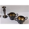 Image 4 : Plated Lead Candle Holders, Salt & Pepper Shakers, Creamer & Sugar Holders