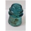 Image 4 : (2) Glass Insulators: (Green Dominion & Blue Hemingway)