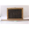 Image 1 : Vintage Chalkboard - 20" x 14" & Wood Meter Stick
