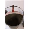 Image 5 : (2) Galvanized Bucket & Pouring Bucket & Funnel