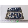 Image 1 : Pair of Alberta License Plates - 1964