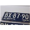 Image 3 : Pair of Alberta License Plates - 1964